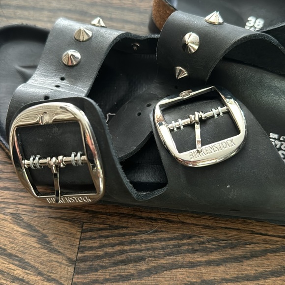 Birkenstock🖤 Arizona Big buckle studded custom sandals size 38 - Picture 13 of 15